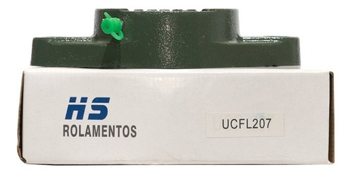 12 Peças Mancal Oval Flange Fl-207 Hs + Rolamento Uc 207