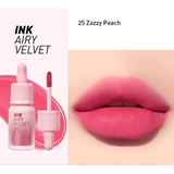 Peripera Ink Airy Velvet, Tintas Labiales Coreanas Originale Color #25 Zazzy Peach