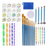 44 Pieces Mandala Dotting Tools Diy Painting Stencil 1