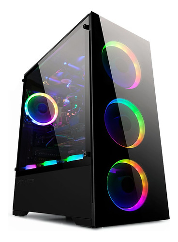 Bgears B-voguish Gaming Pc Case Con Paneles De Vidrio Templ.