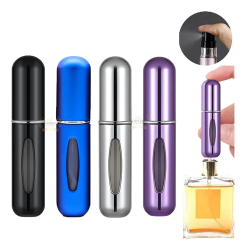 4 Piezasbotella Recargable Perfume - Atomizador Portátil 