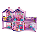 Casa De Muñecas Infantil Con Muebles Y Animales 60x22x38 Cm