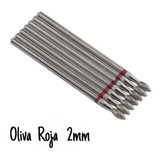 1 Fresa Para Manicure Diamantada ( Oliva Roja 2mm  )