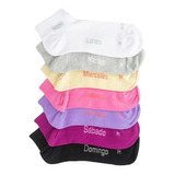 Medias Soquetes Sox Pack Semanal Dama 7 Pares