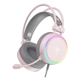 Auriculares T-dagger Sona Rgb Usb 7.1 T-rgh304 Pc Pink