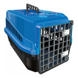 Caixa De Transporte Para Cães Gato Coelho Porte N3 Azul 12kg