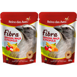 Kit 2 Ração Trinca Ferro Fibra Banana Maça Própolis 500g