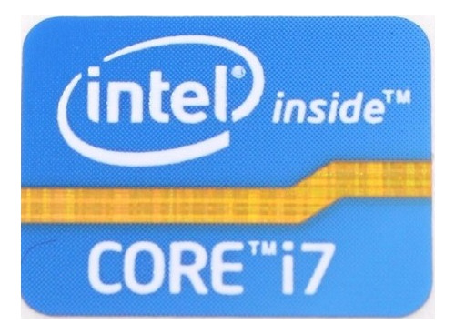  Sticker Intel Core I7 Modelos 2th/3th Generación Calcomanía