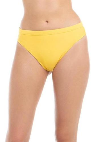 Bikini Calzón Alto Con Pretina Amarillo