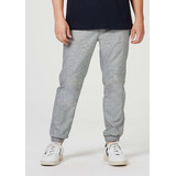 Calça Masculina Jogger Em Sarja Mescla - Cinza