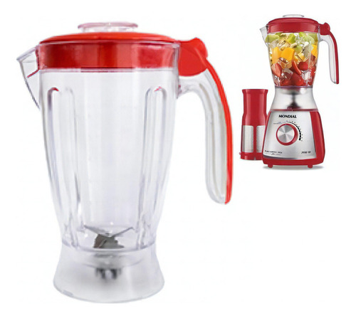 Copo De Liquidificador Mondial Eletronic Inox 850w Vermelho 