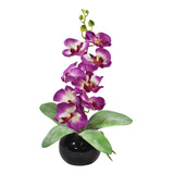 Arreglo Orquídea Mariposa Floral Artificial Morado