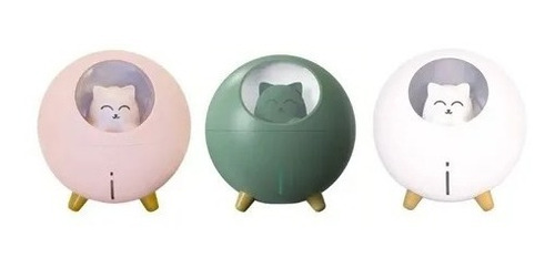 Humidificador Difusor Aromas Planeta De Gato Led Con Lampara