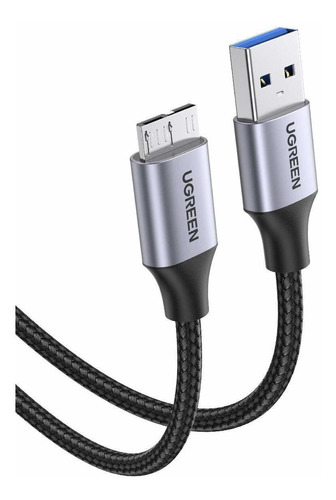 Cable Ugreen Micro Usb 3.0 A Micro B, 1.5 Pies/negro