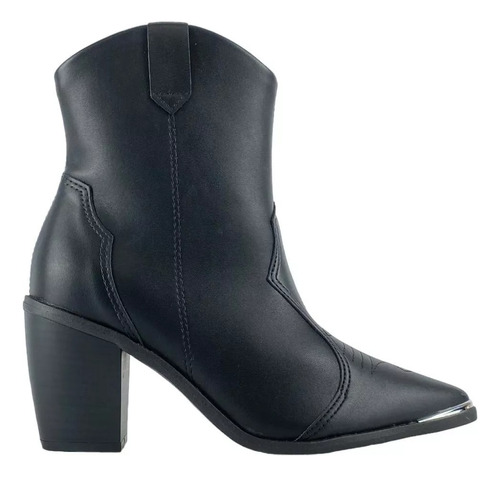 Bota Texana Vizzano Mujer Botineta Cierre Taco 8cm 3070-108 