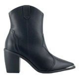 Bota Texana Vizzano Mujer Botineta Cierre Taco 8cm 3070-108 