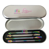 Set De 4 Repujadores Para Uñas Con Estuche Protector Loveyes