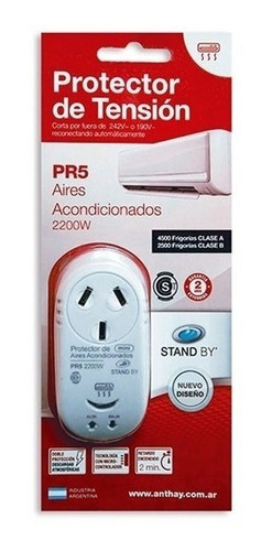 Protector De Tension Enchufable Aire Acondicionado 2200w C