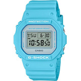 Relógio Casio G-shock Feminino Dw-5600sc-2dr Cor Da Correia Azul-claro Cor Do Bisel Azul-claro Cor Do Fundo Digital
