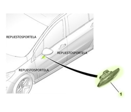 Faro Giro Lateral Espejo Izquierdo Original Citroen C5 09-15 Foto 2