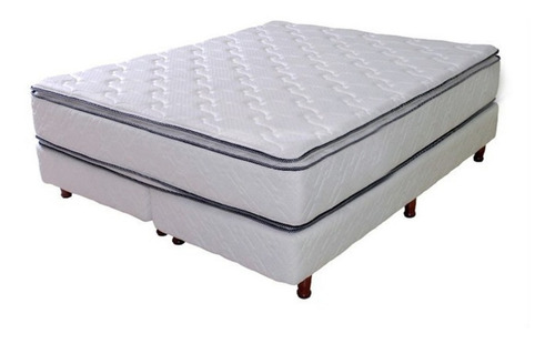 Sommier Colchón Queen Multiflex Resorte Doble Pillow 160x200