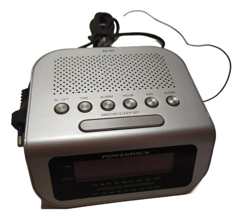 Rádio Relógio Powerpack Ra-223,s 