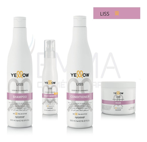 Combo Yellow Liss By Alfaparf Alisado Anti Frizz Queratina