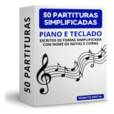 +50 Partituras Fáceis Para Pianos - Envio Rápido