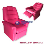 Sillón Poltrona Reclinable Salón Estetica Lashista Rosa