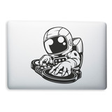 Calcomanía Sticker Vinil Para Laptop Pc Astronauta Dj Music