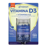 Vitamina D3 + K2 Solanum 150 Cápsulas De 500 Mg C/u Sabor Aceite De Linza, Aguacate,germend De Trigo