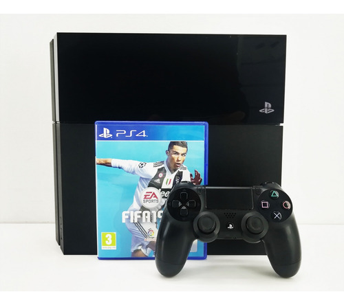 Playstation 4 Fat + 2 Controles Fifa 19 