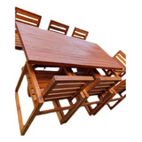 Mesa De Madeira Com Cadeiras / Poltronas