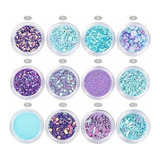 Minejin Nail Art Glitter Decoracion Paillette Polvo Polvo L