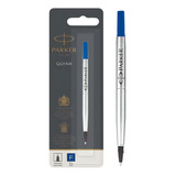 Repuesto Pluma Roller Ball Parker Bolígrafo Punto Fino Negro Color De La Tinta Azul