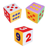 3x Juego De Dados De Espuma Jumbo Carnival