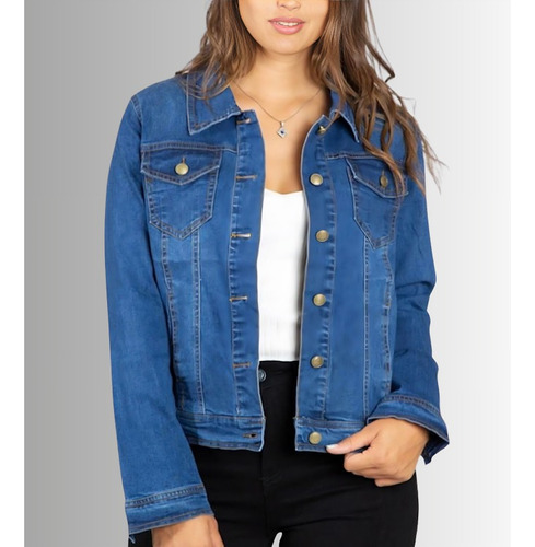 Chaqueta Jeans Mezclilla Colors Woman Mujer