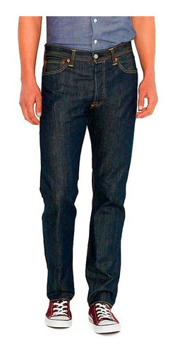 Jeans Levis 501 Azul Oscuro C/botones Importado 