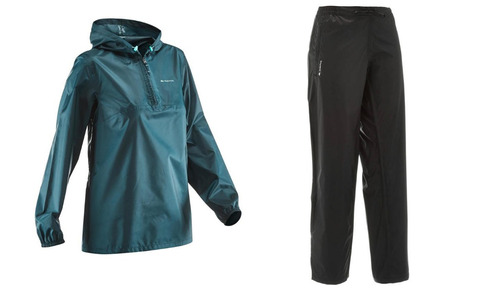 Conjunto De Chamarra Y Sobrepantalon 100% Impermeable, Comodo, Resistente Y Compacto Bici Moto Senderismo Dama Caballero