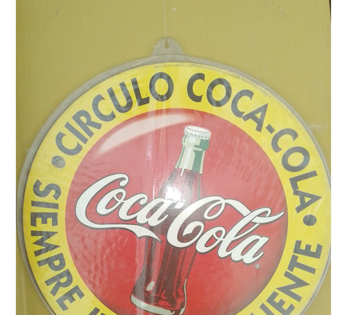 Antiguo Cartel Redondo Publicidad Coca Cola*  * Año 2000 
