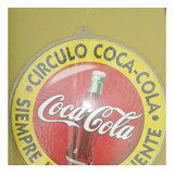 Antiguo Cartel Redondo Publicidad Coca Cola*  * Año 2000 
