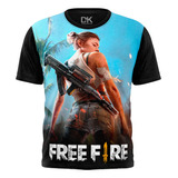 Camisa Camiseta Free Fire Sobrevivência Jogo Tiro Gamer Geek