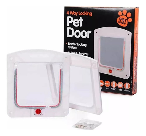 Puerta Para Gatos Y Perro Abatible Puerta Exterior Mascota