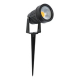 Espeto De Led Jardim Hager Preto 7w Bivolt Ip65 3000k 28cm 