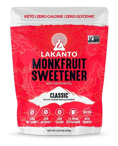 Monkfruit Sweetener Classic Endulzante Lakanto 235g Se