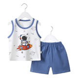 Niños Sin Mangas Chaleco Pantalones Cortos Set Verano