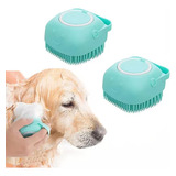 Cepillo Para Perro De Baño Masajeador Dispensador De Shampoo