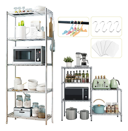 Estante Organizador Metal Ajustable P/cocina Baño 5 Niveles