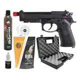 Pistola Rossi Airsoft M92 Blowback Green Gás Gbb Full Metal 