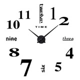Reloj Pared 3d Adhesivo Decorativo Plano Expandible 20-120cm